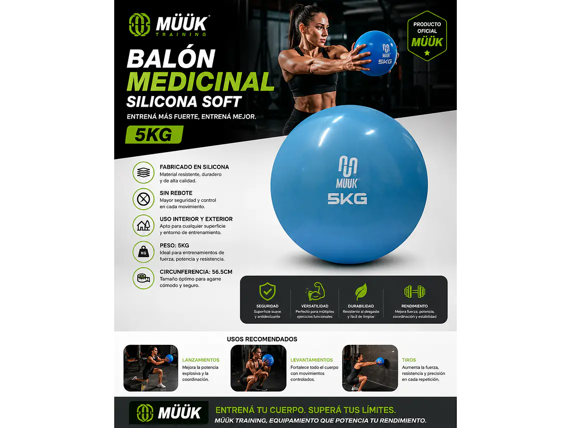Balon Medicinal Muuk De Silicona Soft 5Kg 6