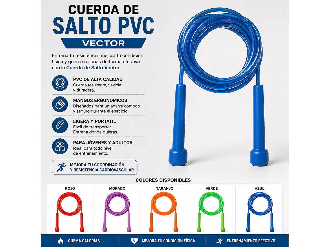 Cuerda De Salto PVC Vector X 10