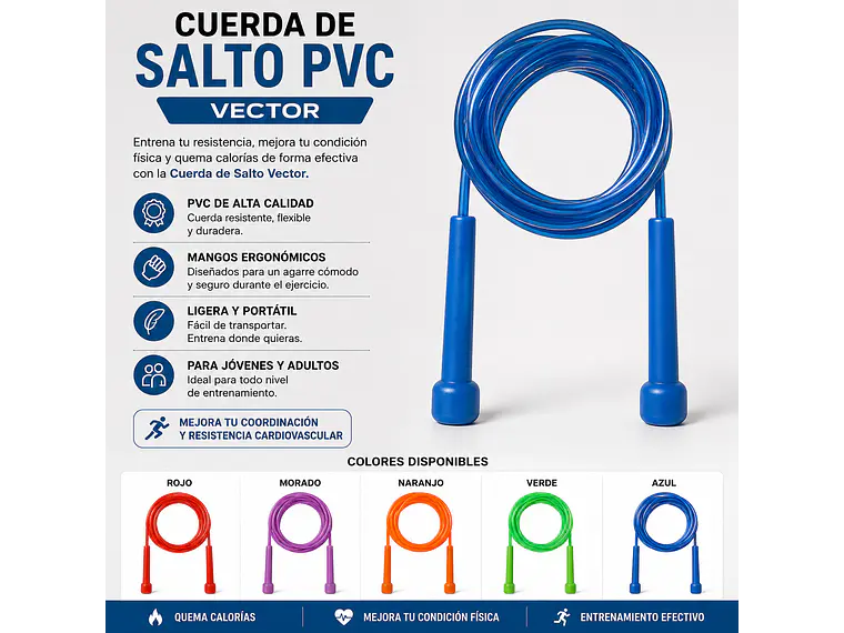 Cuerda De Salto PVC Vector X 10