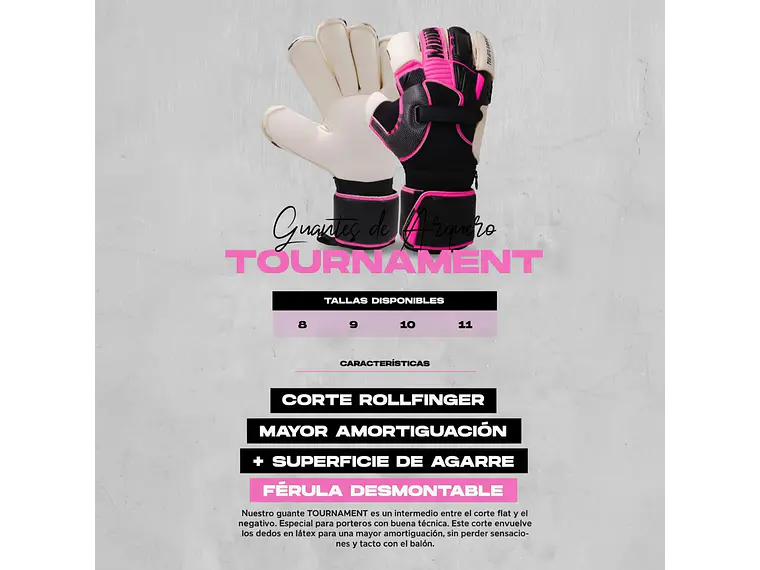 Guante De Arquero Muuk Tournament Negro-Rosa 9