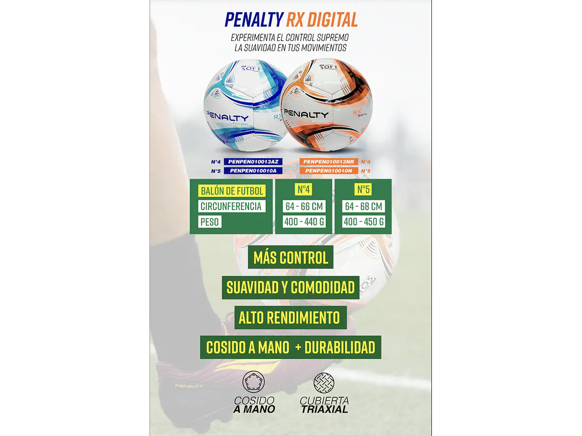 Balón de Futbolito Penalty RX Digital XXVI N°4 12
