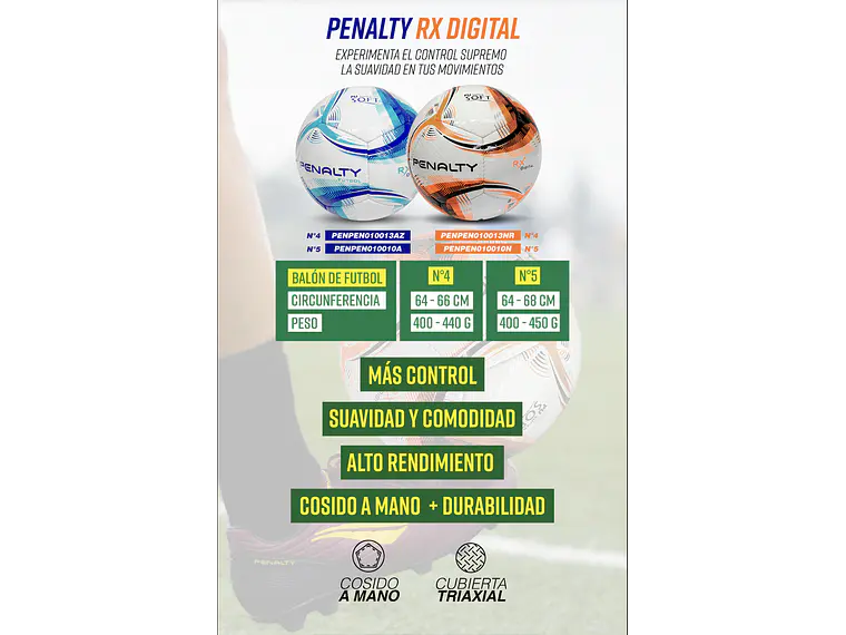 Balón de Futbolito Penalty RX Digital XXVI N°4 12