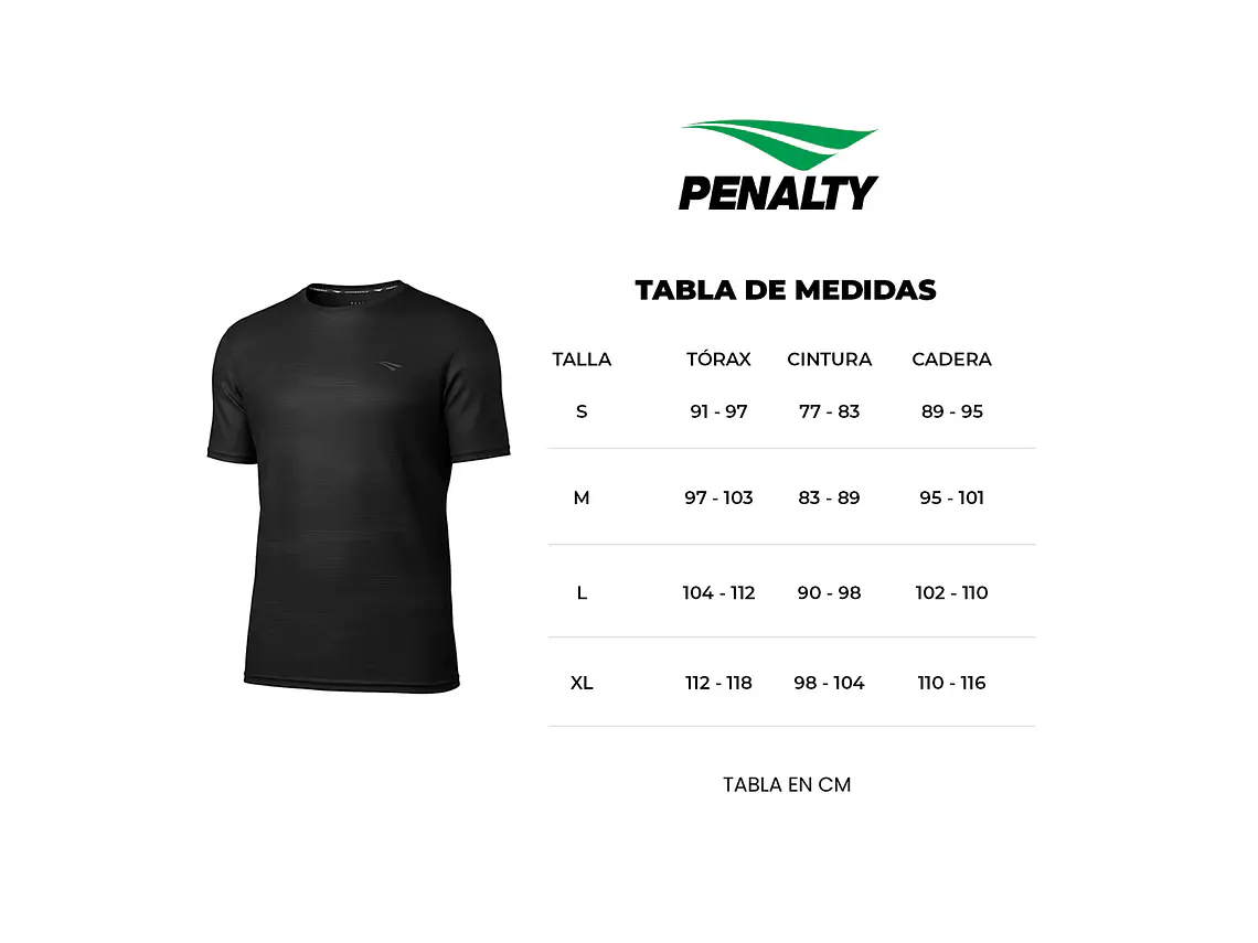 Polera Penalty Treino Essencial Print Negro 4