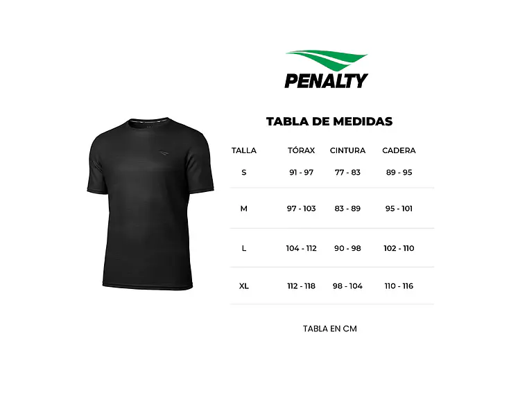 Polera Penalty Treino Essencial Print Negro 4