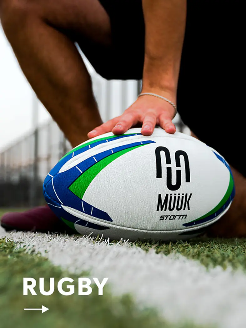 Productos Muuk para rugby, entrenamiento, práctica y equipamiento deportivo