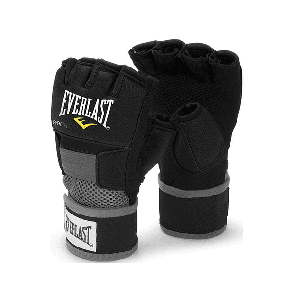 Guantillas Vendas Everlast Evergel Negro-Gris 1