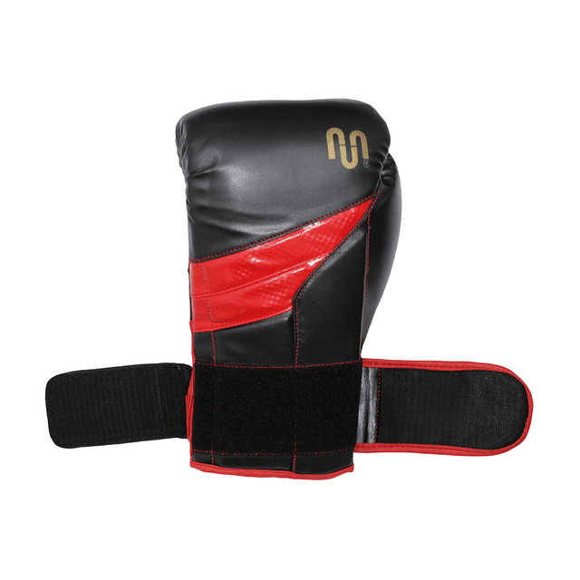 Guante De Box Muuk PU K.O. Negro-Rojo 10 - 16 Oz. 