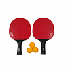 Set Paletas De Ping Pong + Pelotas Muuk