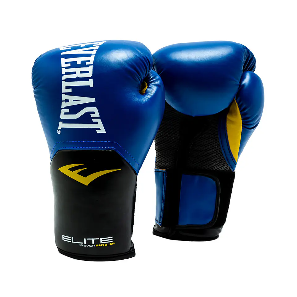 Guantes de Box Everlast Pro Style Elite Azul-Amarillo 1