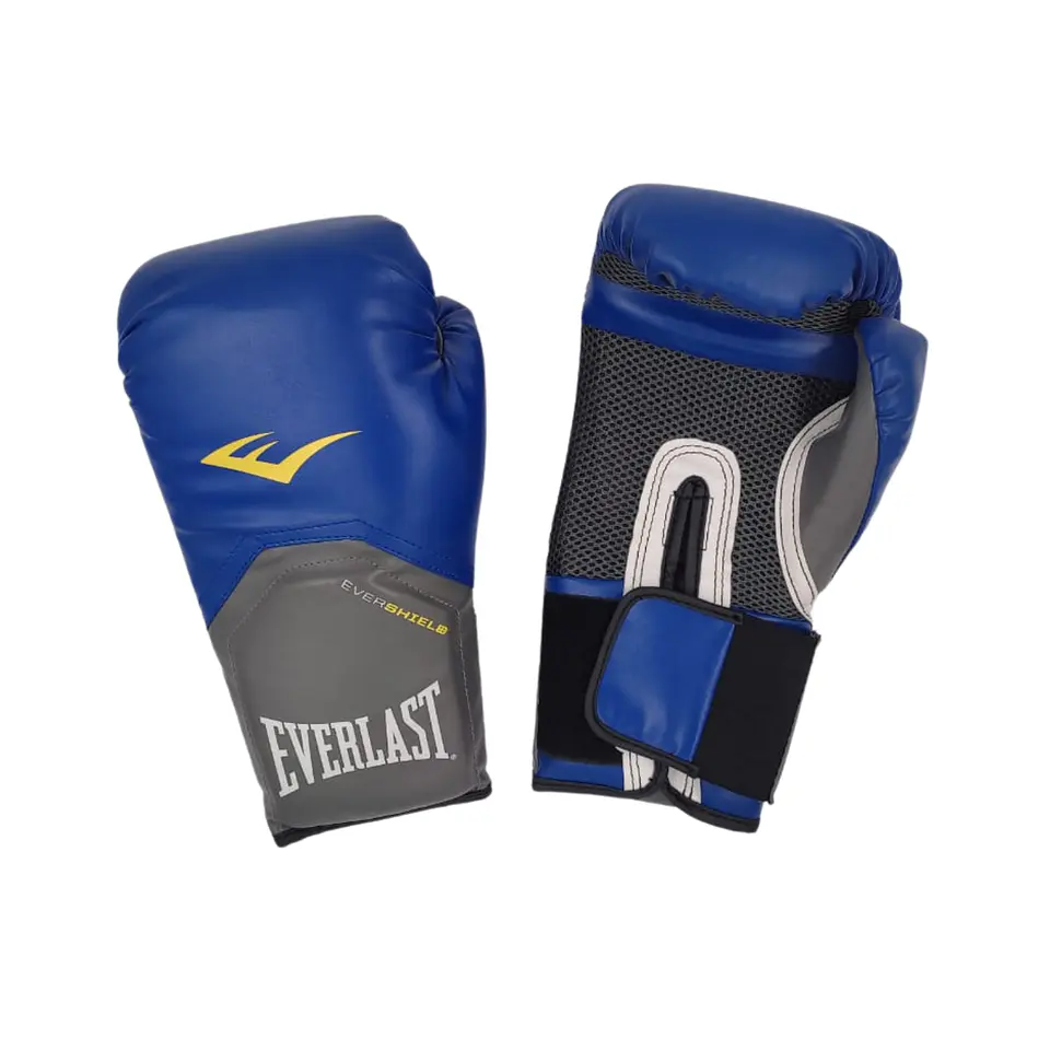 Guantes de Box Everlast Pro Style Elite Azul-Gris 1