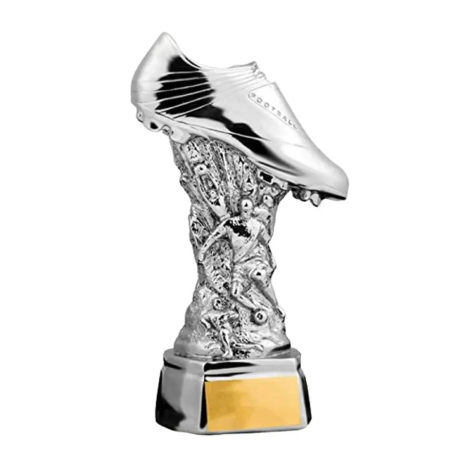 Trofeo de Zapato Futbol Plateado 17 cm 1