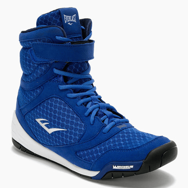 Zapatillas de Box Everlast Elite High Azul-Blanco