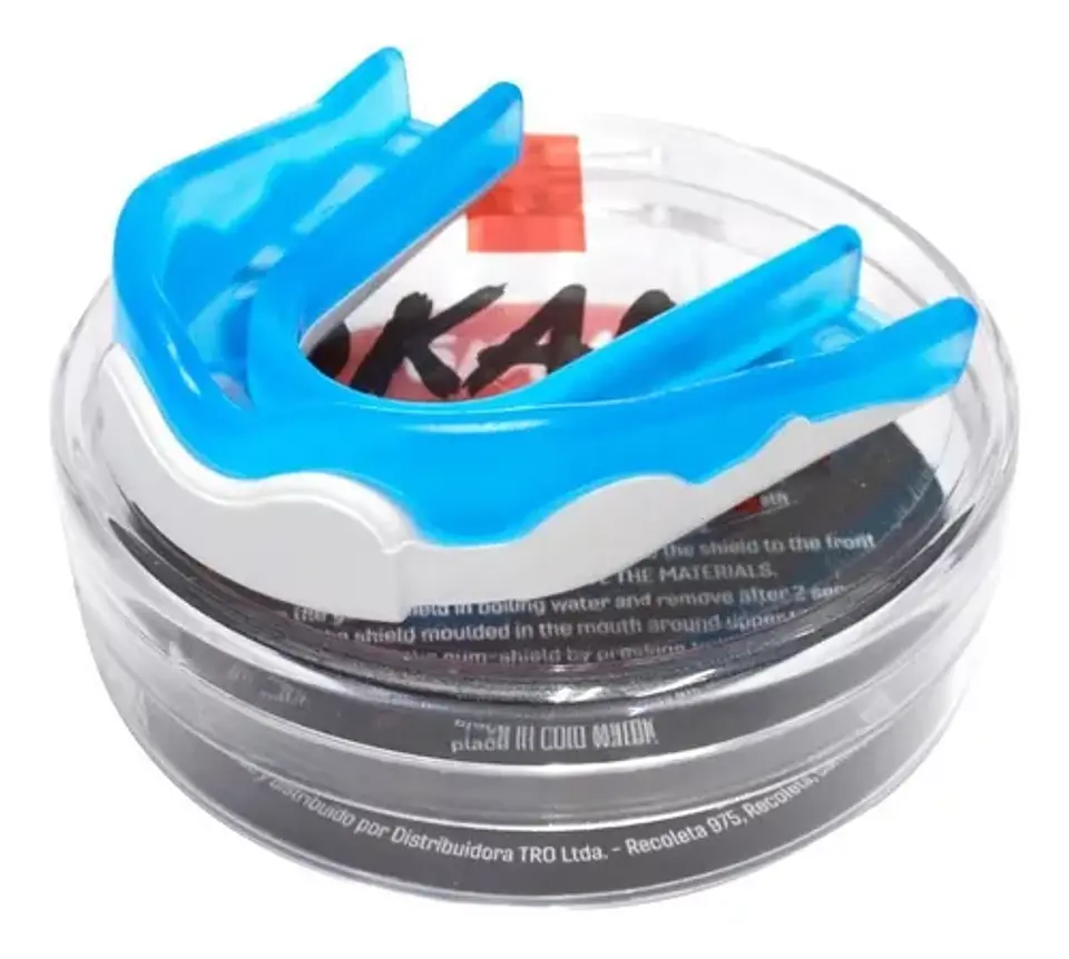 Protector Bucal Okami Simple Senior Azul Blanco 1
