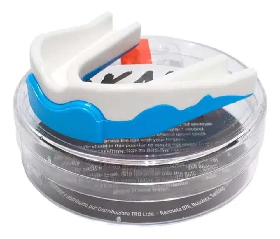 Protector Bucal Okami Simple Senior Blanco Azul 1