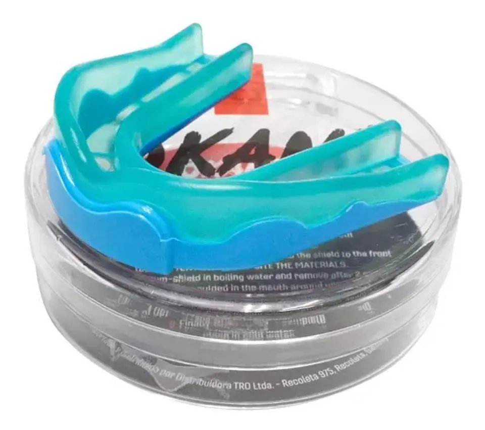 Protector Bucal Okami Simple Senior Verde Azul 1