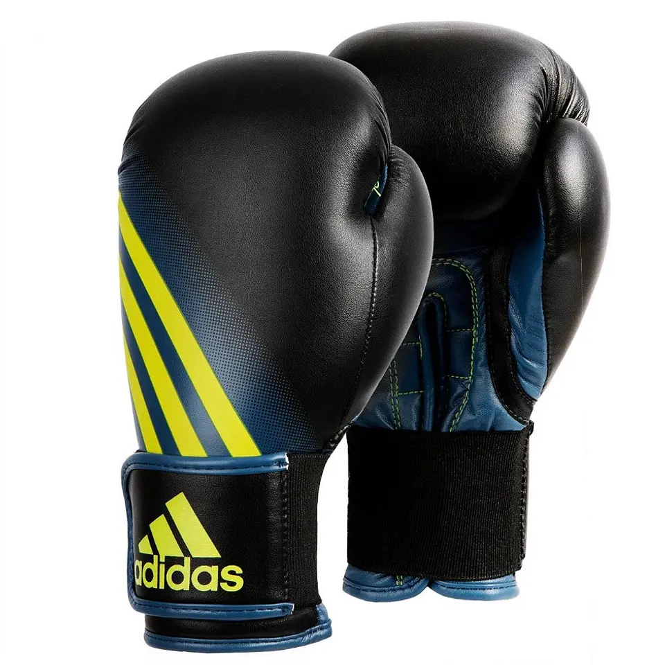 Guantes de Box Adidas Speed 100 Negro-Azul-Amarillo  1
