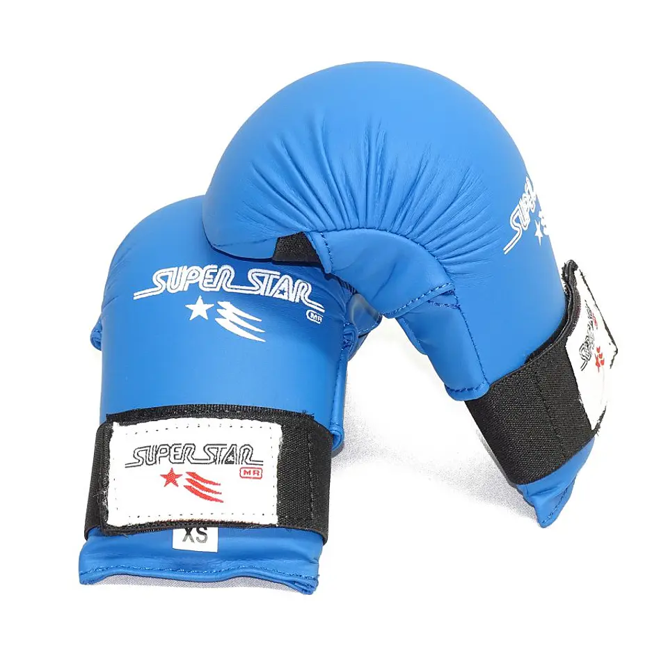 Guantes de Box Super Star PU Celeste-Blanco 1