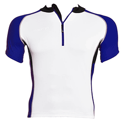 Tricota de Ciclismo Macron Basica Blanco-Azulino