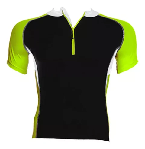 Tricota de Ciclismo Macron Basica Negro-Amarillo