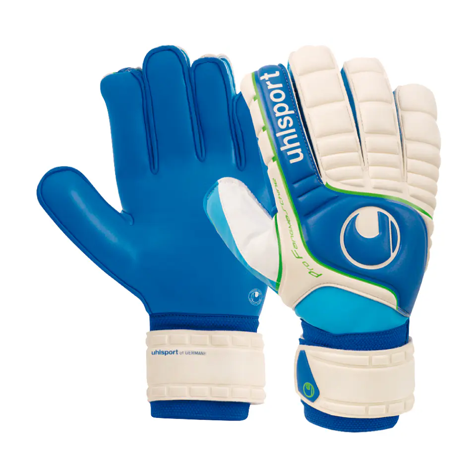 Guantes Arquero Uhlsport Fangmaschine Aquasoft Blanc Azul 1