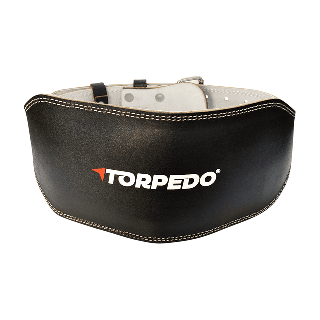 Cinturon de Pesas Torpedo Cuero Negro