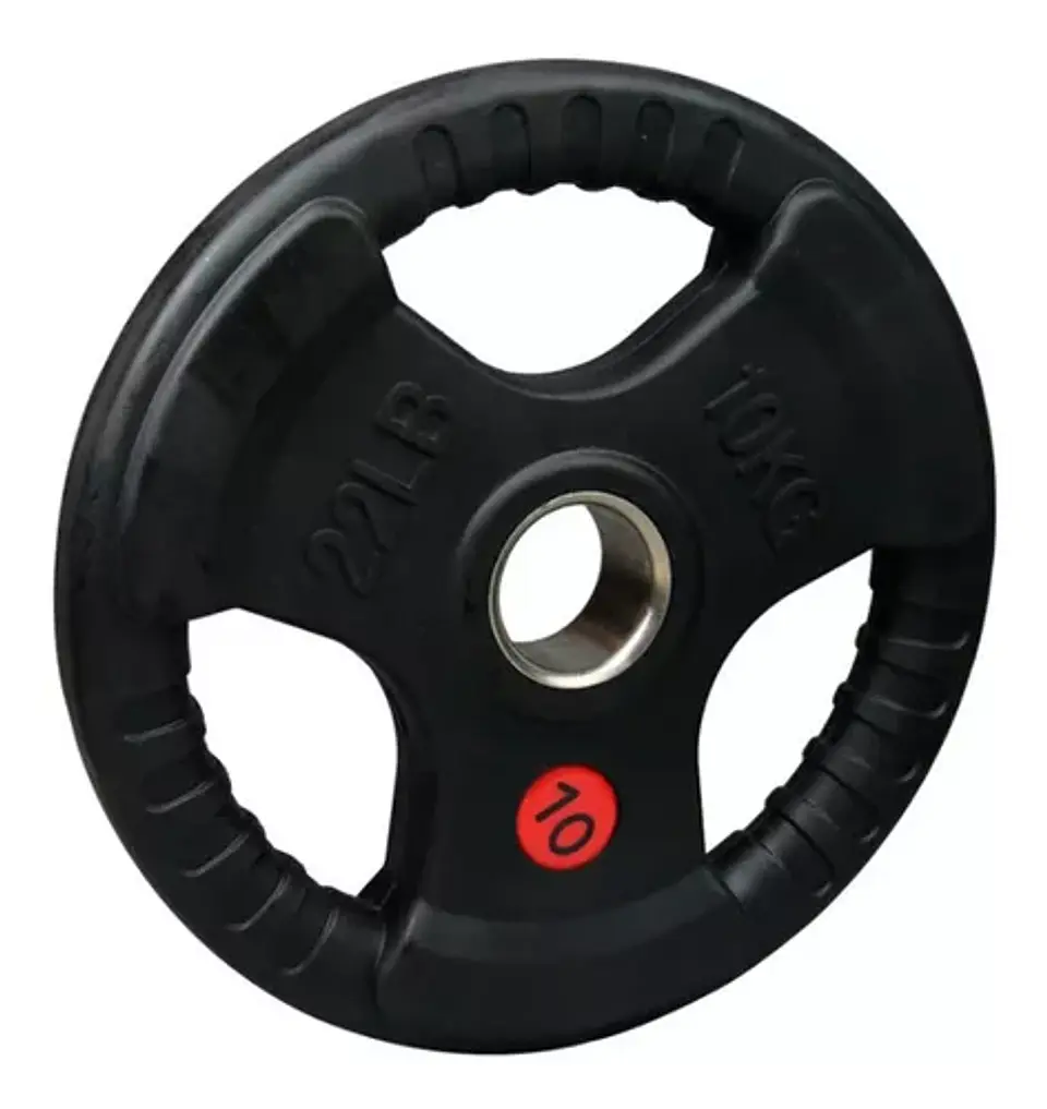 Disco Olimpico de Goma Circular con Aza 10 Kg 1