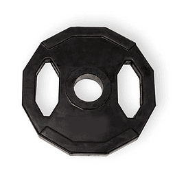 Disco Olimpico de Goma Hexagonal con Aza 15 Kg