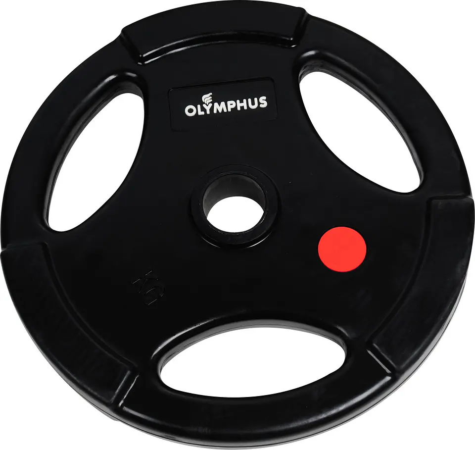 Disco Olímpico Olymphus de Goma Circular con Aza 20 Kg 1