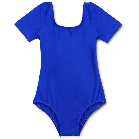 Malla de Gimnasia Lycra Manga Corta Azul Marino