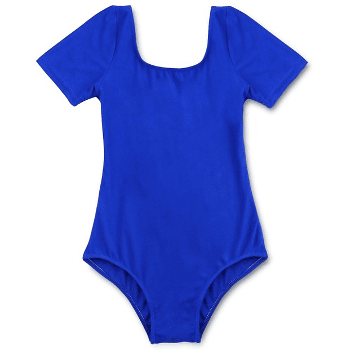 Malla de Gimnasia Lycra Manga Corta Azul Marino 1