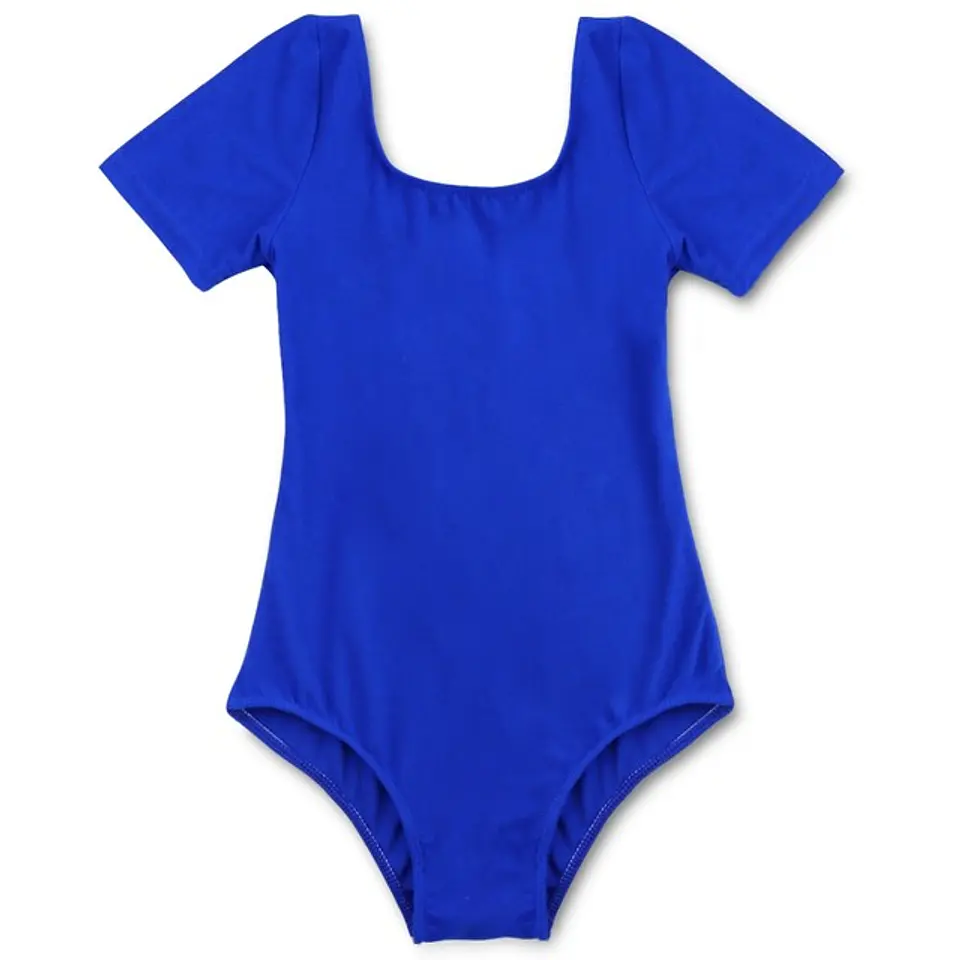 Malla de Gimnasia Lycra Manga Corta Azul Marino 1