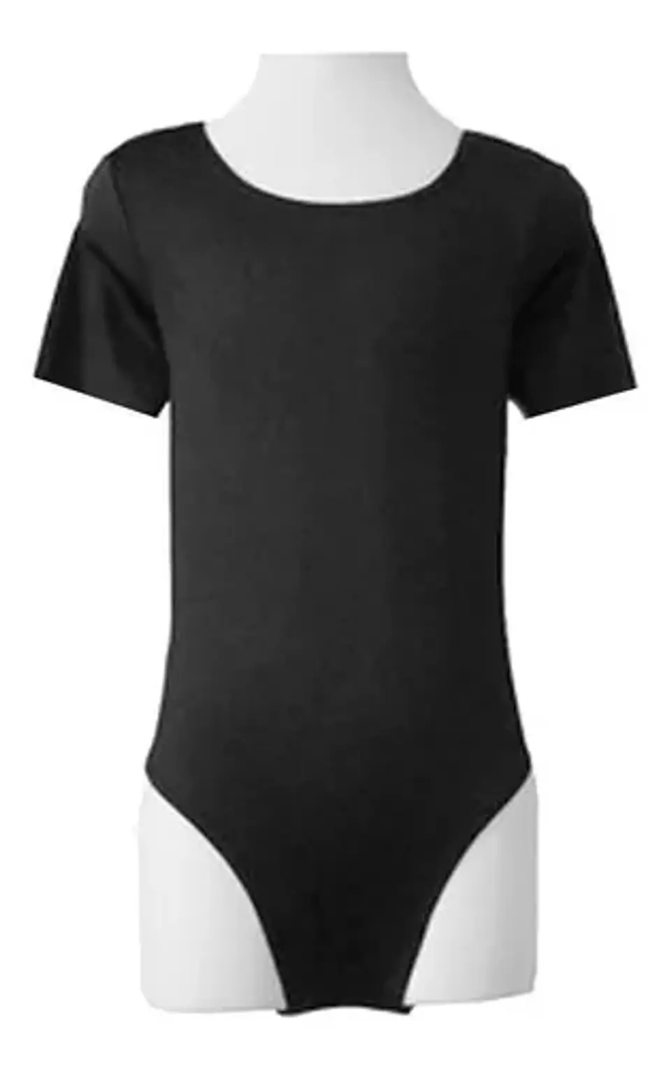 Malla de Gimnasia Nacional Lycra Manga Corta Negro 1
