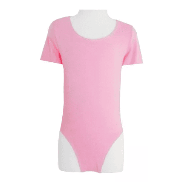 Malla de Gimnasia Nacional Lycra Manga Corta Rosado 