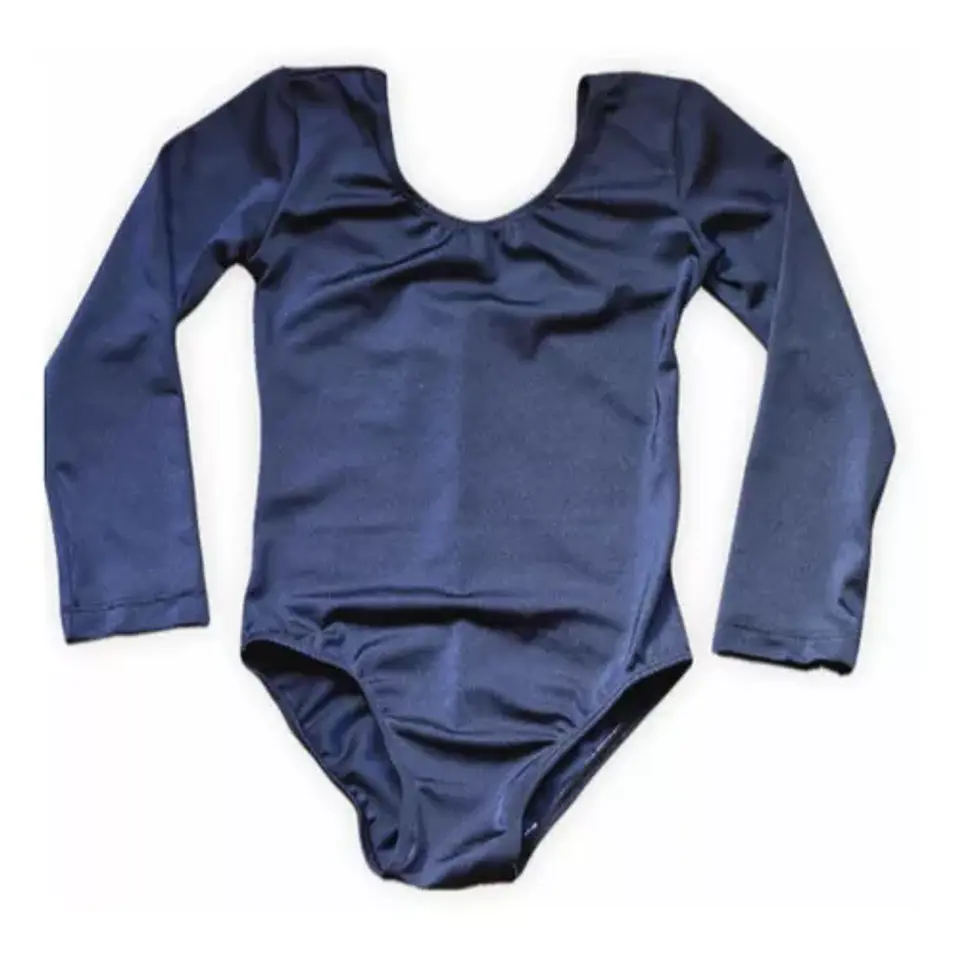 Malla de Gimnasia Nacional Lycra Manga Larga Azul 1