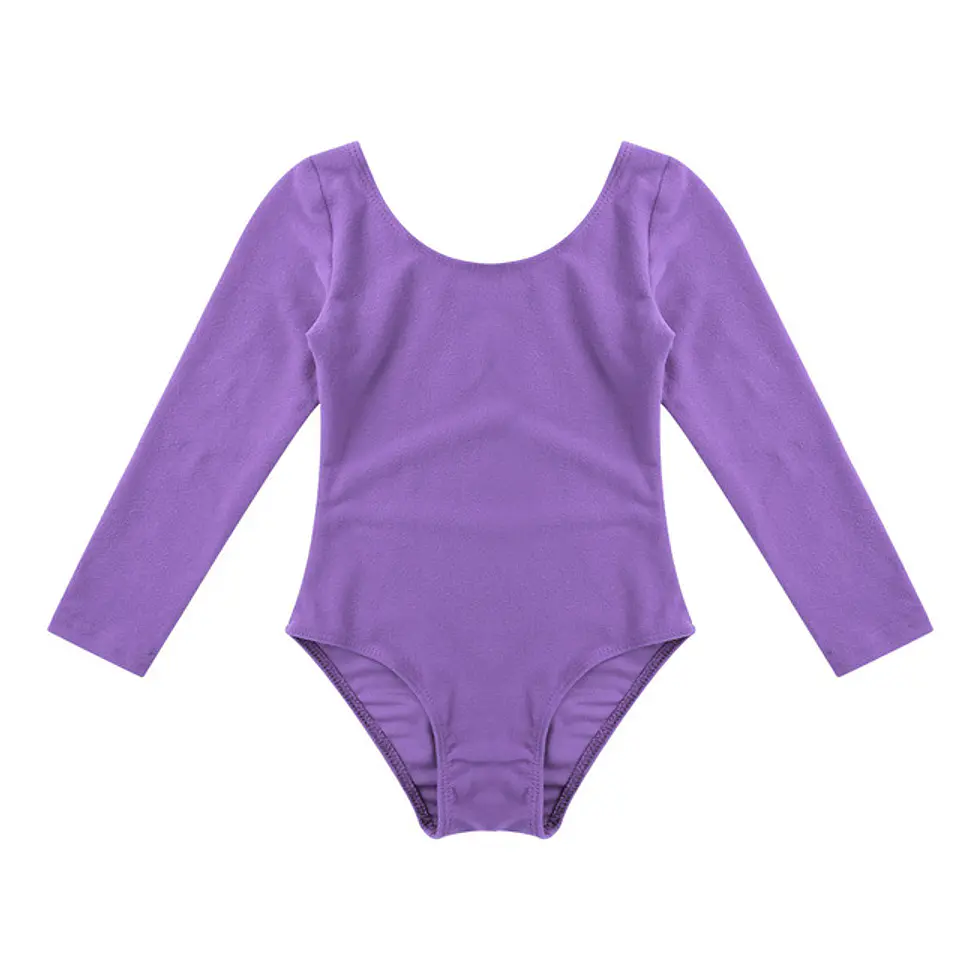 Malla de Gimnasia Nacional Lycra Manga Larga Morado 1