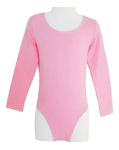 Malla de Gimnasia Lycra Manga Larga Rosado