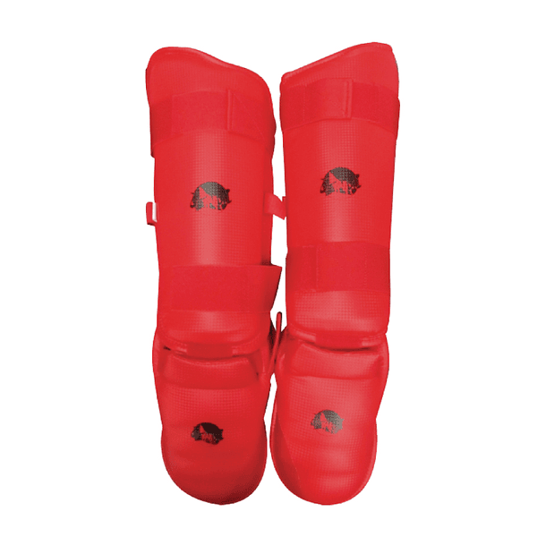 Canilleras de Artes Marciales Okami con Empeinera Rojo 