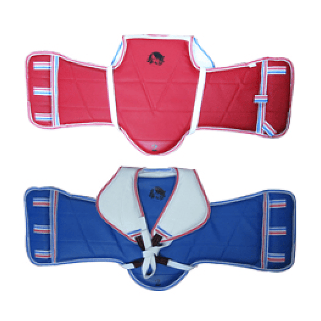 Pechera de Taekwondo Okami Reversible Rojo-Azul