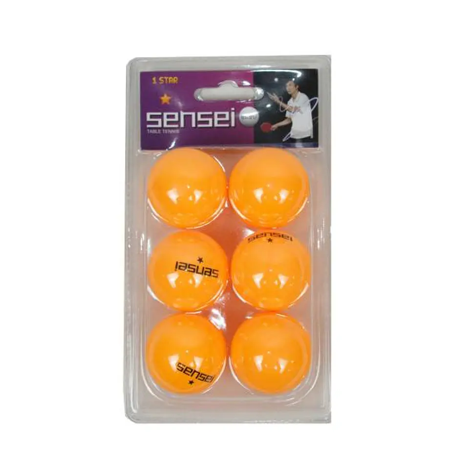 Pelotas de Ping Pong Sensei 1* Naranjo 1