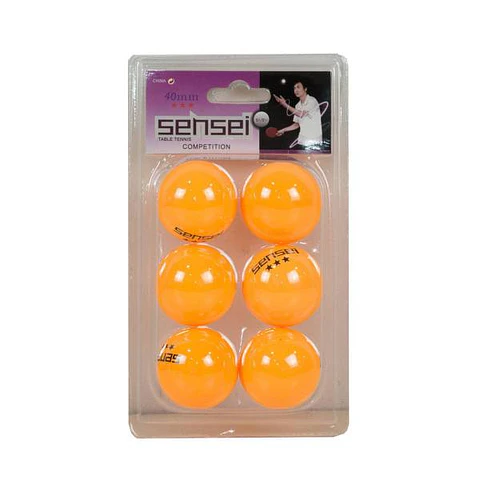 Pelotas de Ping Pong Sensei 3* Naranjo