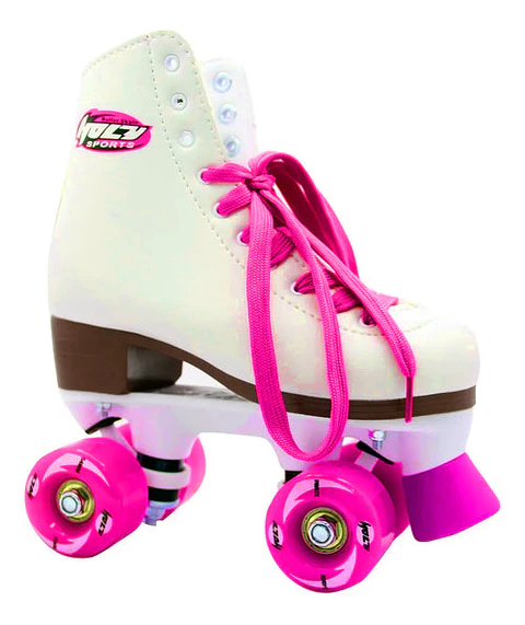 Patin Artistico Holly Sport Base Goma Color Crema Rosado