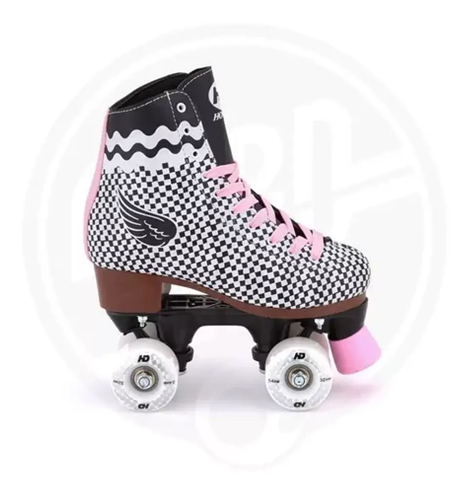 Patin Artistico Hondar Luna Base Plastico Cuadros Negro-Blanco 1