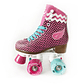 Patin Artistico Hondar Luna Base Plastico Cuadros Negro-Fucsia - Miniatura 1