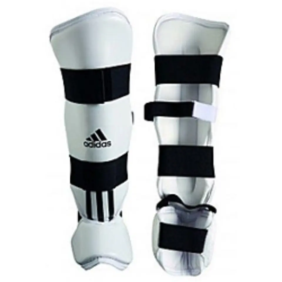 Canilleras de Taekwondo Adidas con Empeinera Blanco 1