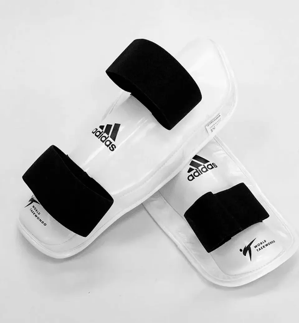 Canilleras de Taekwondo Adidas WTF Blanco 1