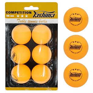 Pelotas de Tenis de Mesa Yashima 3* Competicion Naranjo