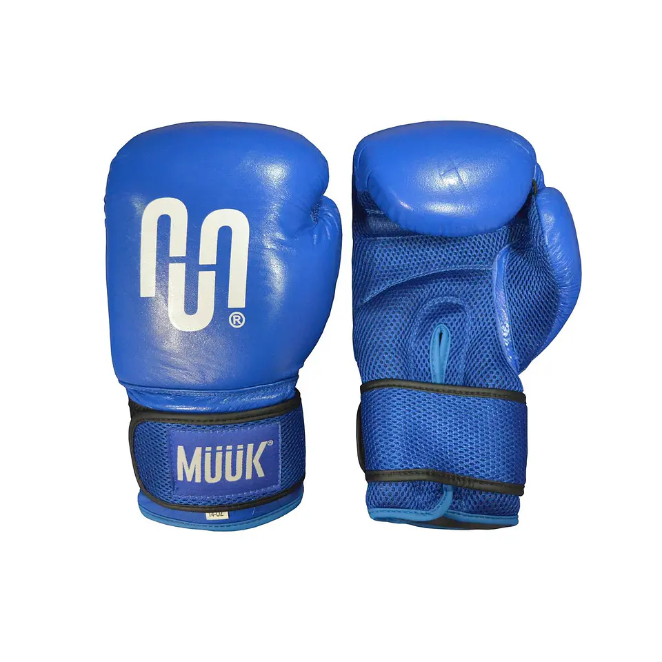 Guante De Box Muuk Cuero Azul 1