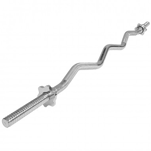 Barra de Pesas Pre Olímpica Curva Z 47'' con Soportes Estrella 25 mm