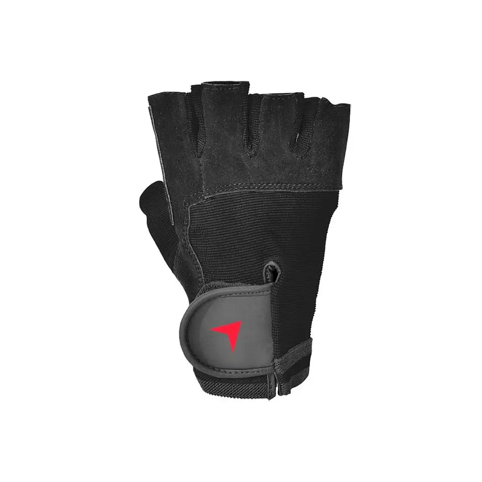 Guantes Fitness Torpedo Cuero Spandex Negro 1