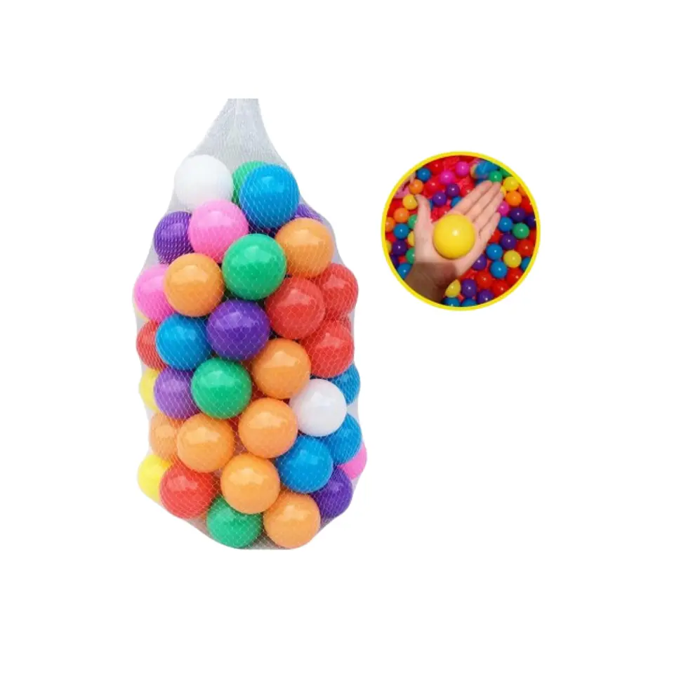 Bolsa de Pelotas Plasticas de Colores 100 un 1
